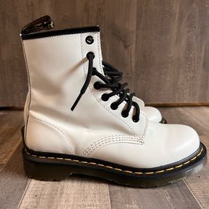 Dr. Martens 1460 womens patent leather lace up boots